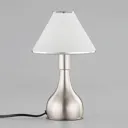 Bedside table lamp Ellen made from glass and metal