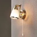Attractive wall light Irma, antique brass