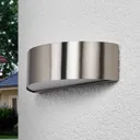 Stainless steel outdoor wall light Nadia with LEDs