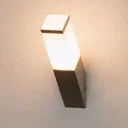 Slanted stainless steel outdoor wall lamp Lorian
