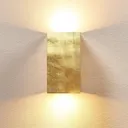 Golden wall lamp Tabita made from metal, 2 bulbs