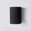 Annalisa - semicylindrical fabric wall lamp, black