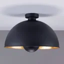 Attractive ceiling lamp Lya, black and gold