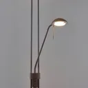 Yveta - rust-coloured LED uplighter with dimmer