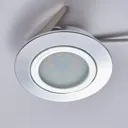 LED downlight Andrej, round, chrome