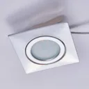 LED downlight Andrej, angular, chrome