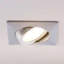 LED downlight Andrej, angular, chrome