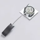 LED downlight Andrej, angular, chrome