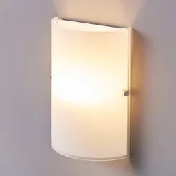 Simple wall light Giulia made from frosted glass