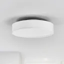 Fabric LED ceiling lamp Saira, 30 cm, white