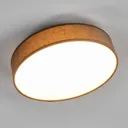Fabric LED ceiling lamp Saira, 30 cm, grey