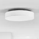 Fabric LED ceiling lamp Saira, 40 cm, white