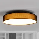 Fabric LED ceiling lamp Saira, 40 cm, black