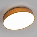 Fabric LED ceiling lamp Saira, 40 cm, grey