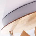 Circular ceiling spotlight Vivica, wooden elements