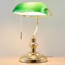 Milenka bankers lamp, polished brass