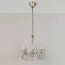 Antique brass chandelier Marnia, 3-bulb