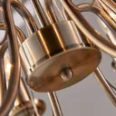 8-bulb Marnia chandelier in antique brass