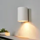 White GU10 wall lamp Miroslaw made of plaster