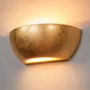 Wall light Kolja with a golden foil finish