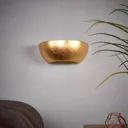 Wall light Kolja with a golden foil finish