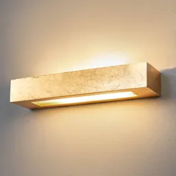 Angular plaster wall light Emina in gold