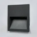 Square Loya LED recessed wall lamp for outdoors