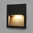Square Loya LED recessed wall lamp for outdoors