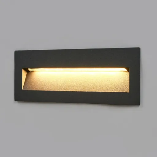 Dark LED recessed light Loya for outdoor walls