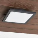 LED outdoor ceiling lamp Mabella in dark grey