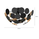 Black and gold ceiling lamp Kinan