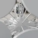 White pendant lamp Kinan with panes