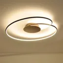 Attractive LED ceiling light Joline in rusty brown
