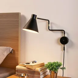 LED wall lamp Pria in black