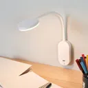 Flexible arm LED wall light Milow with USB port