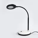 LED desk lamp Ivan in light grey and black