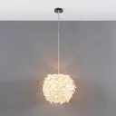 Spherical pendant light Corin in white