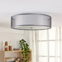 LED ceiling lamp Tobia dimmable by a switch, grey