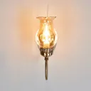 Antique-style wall lamp Heti with glass lampshade
