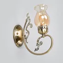 Antique-style wall lamp Heti with glass lampshade