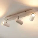 Three-bulb LED ceiling lamp Iluk in white