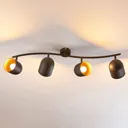 Four-bulb LED ceiling spotlight Morik, dimmable