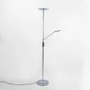 Aras - LED floor lamp with reading lamp, chrome