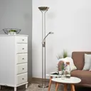 LED-operated uplighter Josefin with reading light