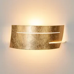 Keyron - golden wall lamp with a matt finish