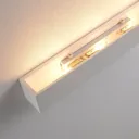 White LED plaster wall uplighter Santino, angular