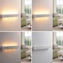 Tjada - long LED wall lamp made from plaster