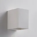 White LED wall light Jannes made from plaster