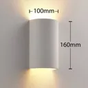 Semi-circular LED plaster wall lamp Colja