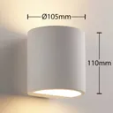 Plaster wall light Krista with G9 LED bulb